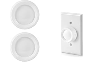 ANABIUP 2 PCS RK-WH Rotary Dimmer Knob Replacement for Rotary Dimmer Switch,Fan Control,White