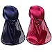 Silky Durag Headwraps (2PCS) with Extra Long Tail and Wide Straps for 360 Waves