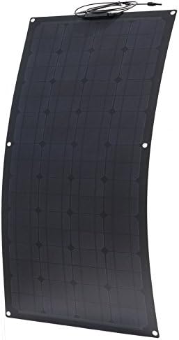 GetChance 100W 12V (ETFE+Fiberglass) Semi Flexible Monocrystalline Solar Panel with MC4 Connectors for 12V Charge Battery on Boats, Motorhomes, Yachts etc.