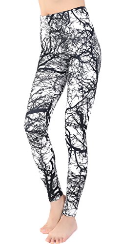Ndoobiy Printed Leggings Basic Cheap Patterned Leggings Yoga Workout Leggings for Women Girls Spandex Leggings L2(Trunk OS)
