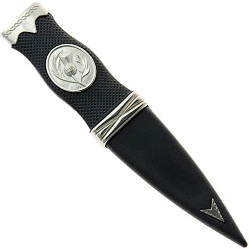 Safety Sgian Dubh Resin and Chrome Plain Top