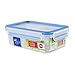 Emsa Clip and Close Storage Rectangle Container with 2 Inserts, 34-Ounce, Blue