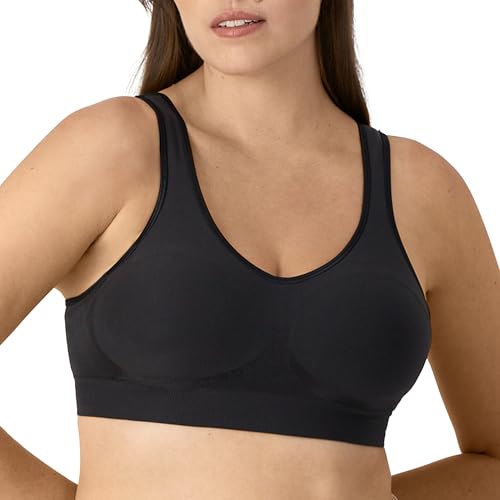 Bali Women's Revolution, Brasier de Uso Diario sin Varillas, Cobertura Completa, sin Varillas, con Tela Fresca y cĂłmoda, Mate, Negro, 40DD
