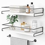 Forbena White Floating Shelves for Bathroom