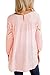 FARYSAYS Women's Casual Crewneck Lace Crochet High Low Long Sleeve Loose Blouse Tops Pink XX-Large
