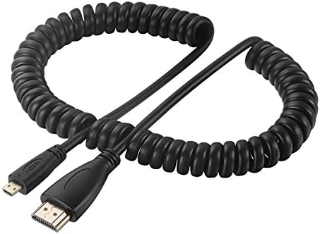 Guamar HDMI Cable Micro HDMI Male to HDMI Male High Definition HDMI Cable Braided Cord-Ultra High Speed 18Gbps-Gold Plated Connectors-Ethernet&amp;Audio Return-Video Stretched length 50cm to 2m
