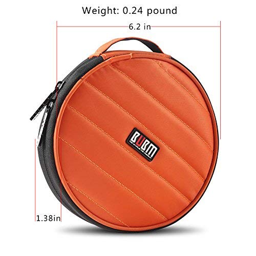 CD/DVD Portable Carry Wallet BUBM 32 CD Disc Capacity Waterproof Storage Case Compact and Easy to Store for Car Home and Travel Orange
