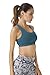 QUEENIEKE Women's Medium Support Strappy Back Energy Sport Bra Cotton Feel Size M Color Teal