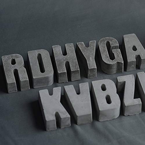Concrete Decorative Molds Plaster Number Silicone Mold Concrete Capital Letter Mould