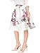 Woman Floral Prints High Waist Pleated A Line Midi Skirt White / S