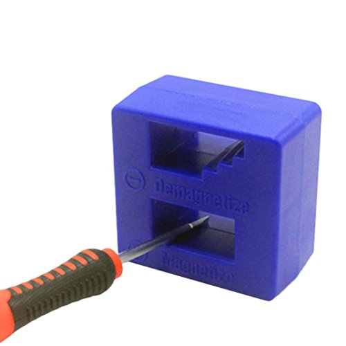 KingWo Magnetizer Demagnetizer Tool Screwdriver Magnetic Pick Up Tool Screwdriver (Blue)