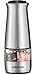 Gourmia GSP9415 Electric Salt and Pepper Mill and Grinder – 2 in 1 - Battery Operated - Stainless Steel Body – Modern Table Top Design - Adjustable Form Fine to Course