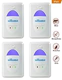 [UPGRADED] Pest Repeller Ultrasonic Pest Control for Rodents, Spider Mosquito Repellent, the Best Pest Control Plug in for Insects with Built in Blue Comfort Night Light_4 Pack