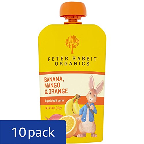 Peter Rabbit Organics Banana, Mango and Orange Puree, 4-Ounce (Pack of 10)