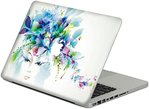 Beancase Flower Girl Removable Vinyl Laptop Decorative Protection Sticker Decal Skin for Apple Macbook 13" inch + Free One Ring and Rubber Wrist band