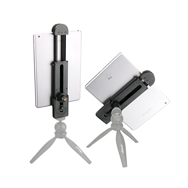 ULANZI iPad Halterung Stativ, Tablet Stativ Halterung Mount Adapter für Stativ Ständer Musikständer mit 1/4" Schraubenkopf und Cold Shoe für iPad Pro/Air/Mini, Samsung Galaxy Tabs, Huawei MatePad – Bild 7