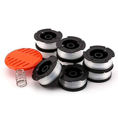 [9-Pack] Line String Trimmer Replacement Spool, 30ft Line 0.065" Diameter Auto-Feed Replacement Spools, 9 Pack (8 Replacement Spool, 1 Trimmer Cap)