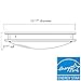 EV1410LED-BN Ceiling Light, LED Flushmount, Brushed Nickel with White Lens