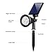Solar Lights, 2-in-1 Waterproof 4 LED Solar Spotlight Adjustable Wall Light Landscape Light Security Lighting Dark Sensing Auto On/Off for Yard Garden Driveway Pool Area(2 Pack)