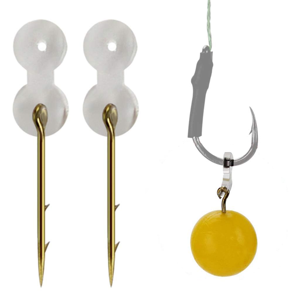 12x Carp Boilie Bait Spike for Fishing Sting Pin With Clear Rubber Corn Ronnie Hair Rig Feeder Tackle