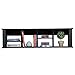 Topeakmart 48'' Wall Mounted Hanging Desk Hutch Floating Media Storage Cabinet Bookshelves w/7 Storage Compartments (Black)
