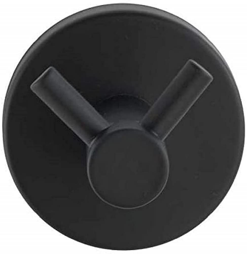 WENKO Duo Bosio Wall Hook Matt Black, Stainless steel, 5.5 x 5.5 x 5.5 cm