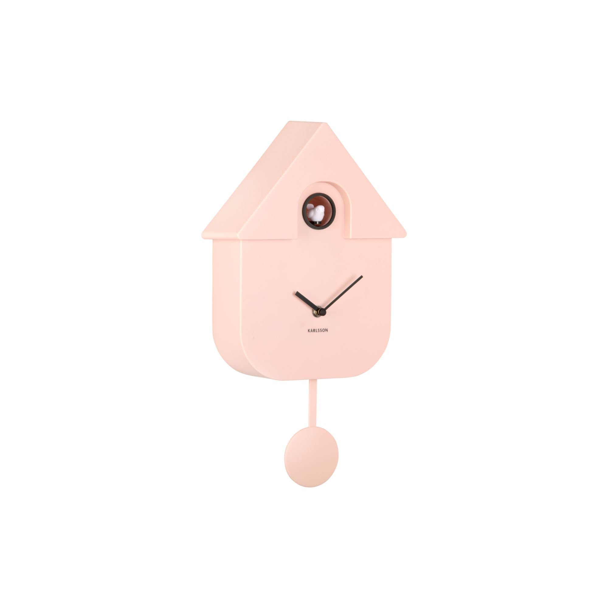 Karlsson Pendulum Modern Wall Cuckoo Clock (Soft Pink - KA5768LP)