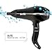 Berta Hair Dryer, 1875w Professional Salon Ionic Blow Dryer 4 Accessories with Nozzle/ Diffuser/ Comb Attachment, AC Motor Hair Dryer (Black)