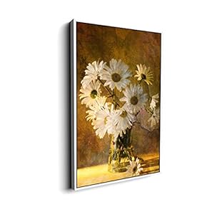 Canvas Wall Art for Living Room, Bedroom Vintage Flower Framed Canvas Prints for Home Decoration Ready to Hang - 16"x24" inches