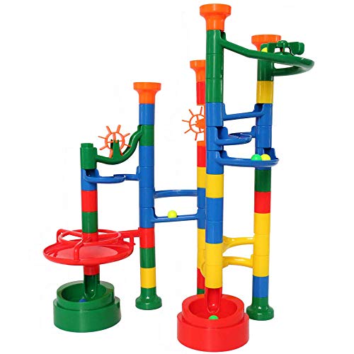 BMAG Marble Run for Kids, Marble Race Track Set, Marble Maze Coaster STEM Building Toys 62PCS