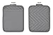 DII 100% Cotton, Machine Washable, Everyday Kitchen Basic, Heat Resistant, Quilted Pocket Potholder, Cooking and Baking, 8 x 8, Set of 3- Nautical Blue