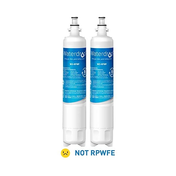 Waterdrop Refrigerator Water Filter, Compatible with GE RPWF (Not RPWFE