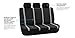 FH Group Automotive Seat Covers Trendy Corduroy Bucket Full Set with Gift- Universal Fit for Cars Trucks and SUVs (Black/Gray) FB032115