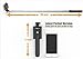 Selfie Stick, Perfectday Foldable Extendable Bluetooth Selfie Stick with Built-in Remote Shutter for iPhone 6s, 6, 6 Plus, 5, 5s, 5c - Black