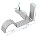 Jashem Curtain Rod Bracket 2 Pieces Drapery Rods Holders No Drill Single Window Frame Silver Rob Brackets for Home Decoration
