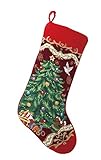 Peking Handicraft 31SJM4513MC Christmas Tree Needlepoint Stocking, 11 x 18