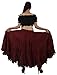 Wevez Women’s 12 Yards American Belly Dance 4 Tiered Long Cotton Skirt (Maroon)