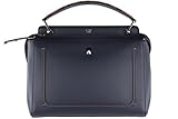 Fendi women's leather handbag shopping bag purse dot com elaphe blu