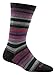 Darn Tough Women's Sassy Stripe Crew Light Sock, Black, Medium