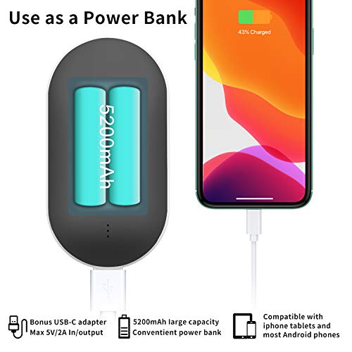 Delux Rechargeable Electronic Hand Warmer, 5200 mAh 2-in-1 Double-Sided Heating Hand Warmer and Powerbank, Best Solution for Patients with Raynaud's Syndrome and Arthritis, Best Gift in Cold Winter - Thumbnail 2