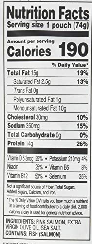 STARKIST SELECTS E.V.O.O. WILD-CAUGHT PINK SALMON – 2.6 OZ POUCH