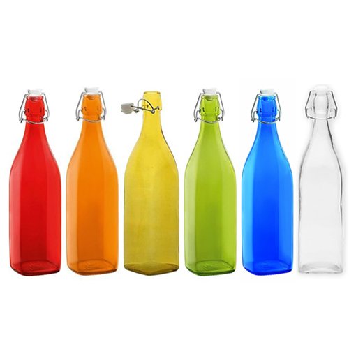 Buy Satyam Kraft Glass Water Bottle, 1 Liter, 1 Piece, Green Online at