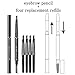 SLZZSL Eyebrow Pencil Stencil Shaper Sticker Razor Set/3D Long Lasting Waterproof Eyebrow Pencil with Replaceable Head Brow Brush/Reusable DIY Eyebrow Makeup Grooming Kit Tools
