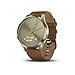 Garmin vivomove HR, Hybrid Smartwatch for Men and Women, Gold with Leather Band