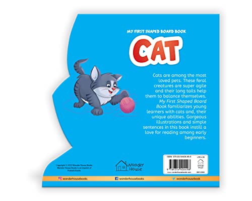 My First Shaped Board Book - Illustrated Cat - Animal Picture Book For Kids Age 2+ Board Book 1