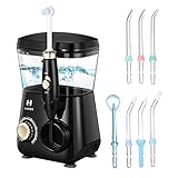 UPGRADE Water Flosser Habor 600ml Oral Irrigator, Anti Leakage Water Pick Teeth Cleaner Dental Water Toothpick Countertop 10 Pressure Setting with 8 Multifunctional Tips for Whole Families