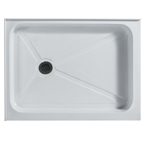 VIGO 32 x 40-in. Rectangular Shower Base Left Drain, White