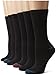 Hanes Women's Big-Tall Comfort Blend Crew Extended Size Sock, Black Assorted, Shoe Size 8-12/ Sock Size 10-12 (Pack of 6)