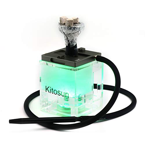 ایگرد قیمت و خرید Hookah Set Portable Acrylic Hookah With Silicone Hookah Hose Hookah Bowl Hookah Tongs Stainless Steel Stem Diffuser Magical Led Lights 2 Hose Adapters With Travel Bag