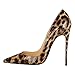 FSJ Women Sexy Leopard Printed Dress Shoes Pointy Toe High Heels Stilettos Pumps Size 11 Leopard-Patent